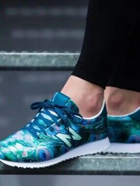 New Balance 420 Women's Peacock Teal Pattern Running Shoes (Size 7)